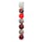 7 Pack 1.5" Red & White Polka Dot & Striped Shatterproof Ball Ornaments by Ashland®